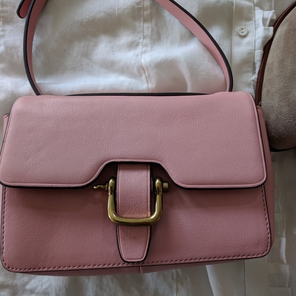 🎂HP!🎂Pink "Edit" jcrew Leather Bag - Picture 3 of 6